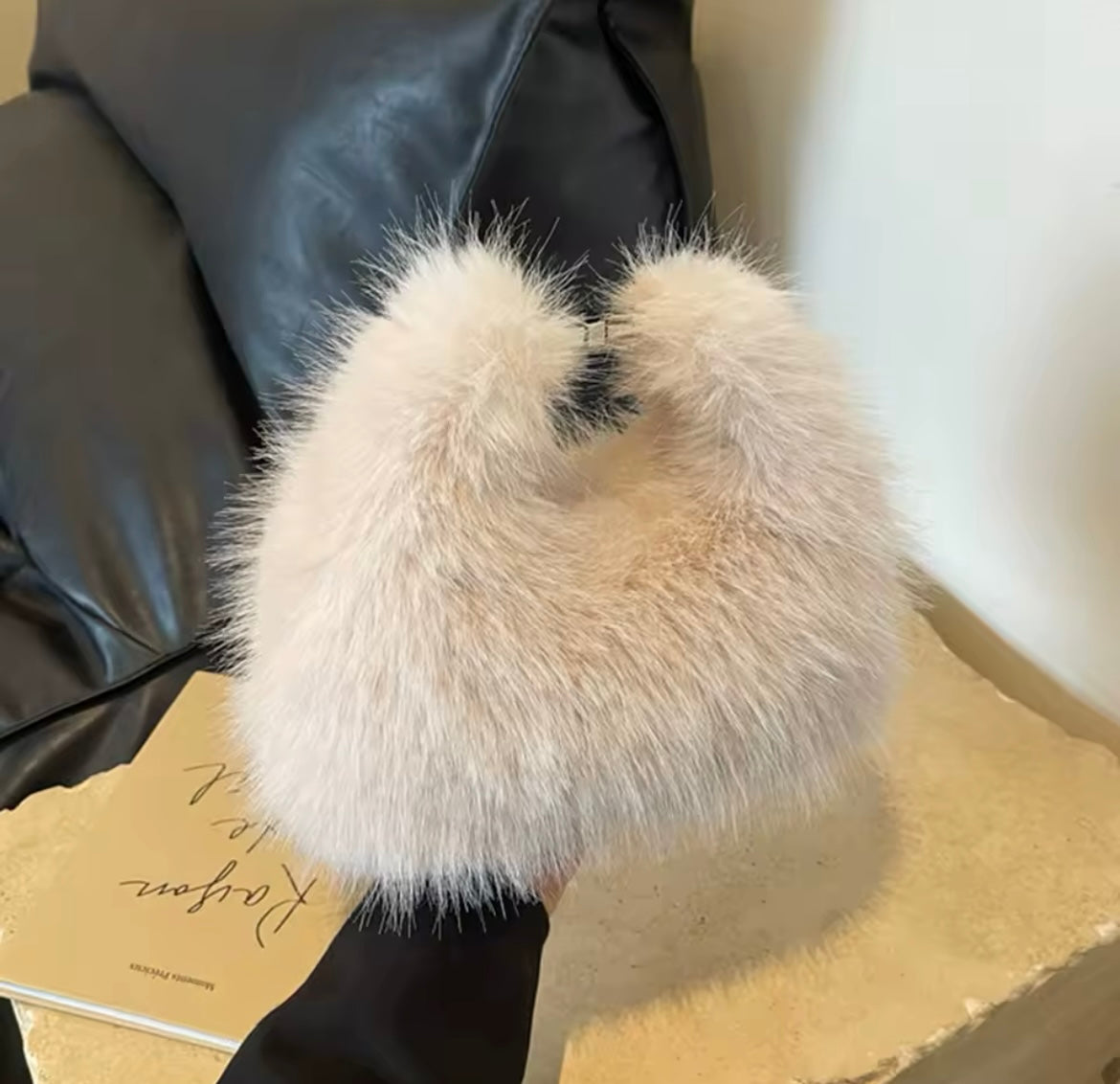 Mini Mink Faux Fur Purse- Spring Clean Out