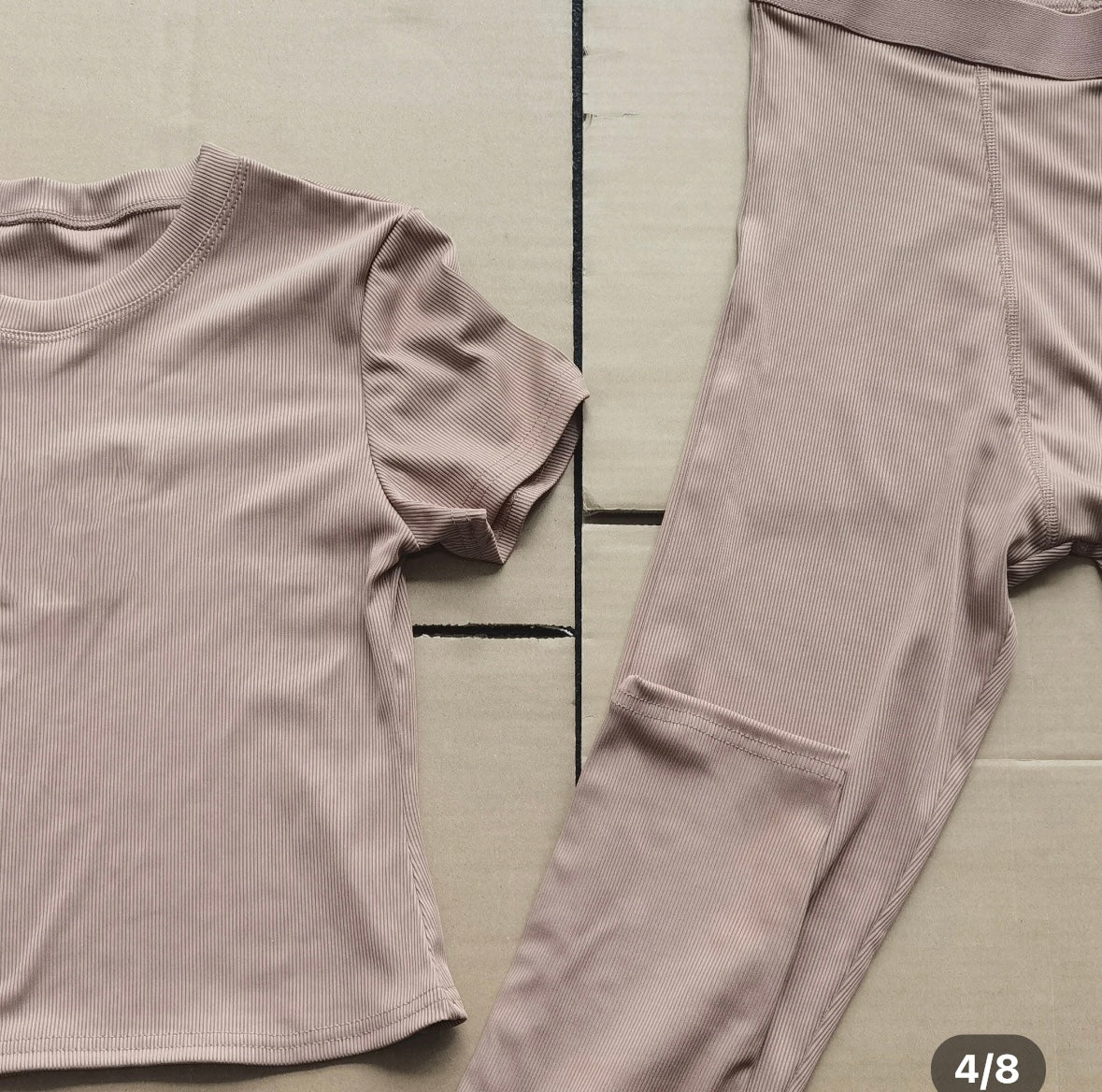 Crew Neck Short Sleeve/ Ribbed Leggings CLEAN OUT SALE!