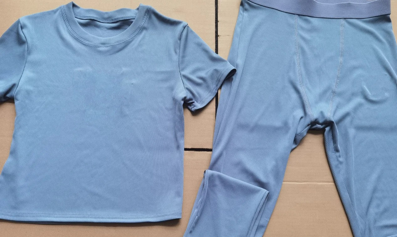 Crew Neck Short Sleeve/ Ribbed Leggings CLEAN OUT SALE!