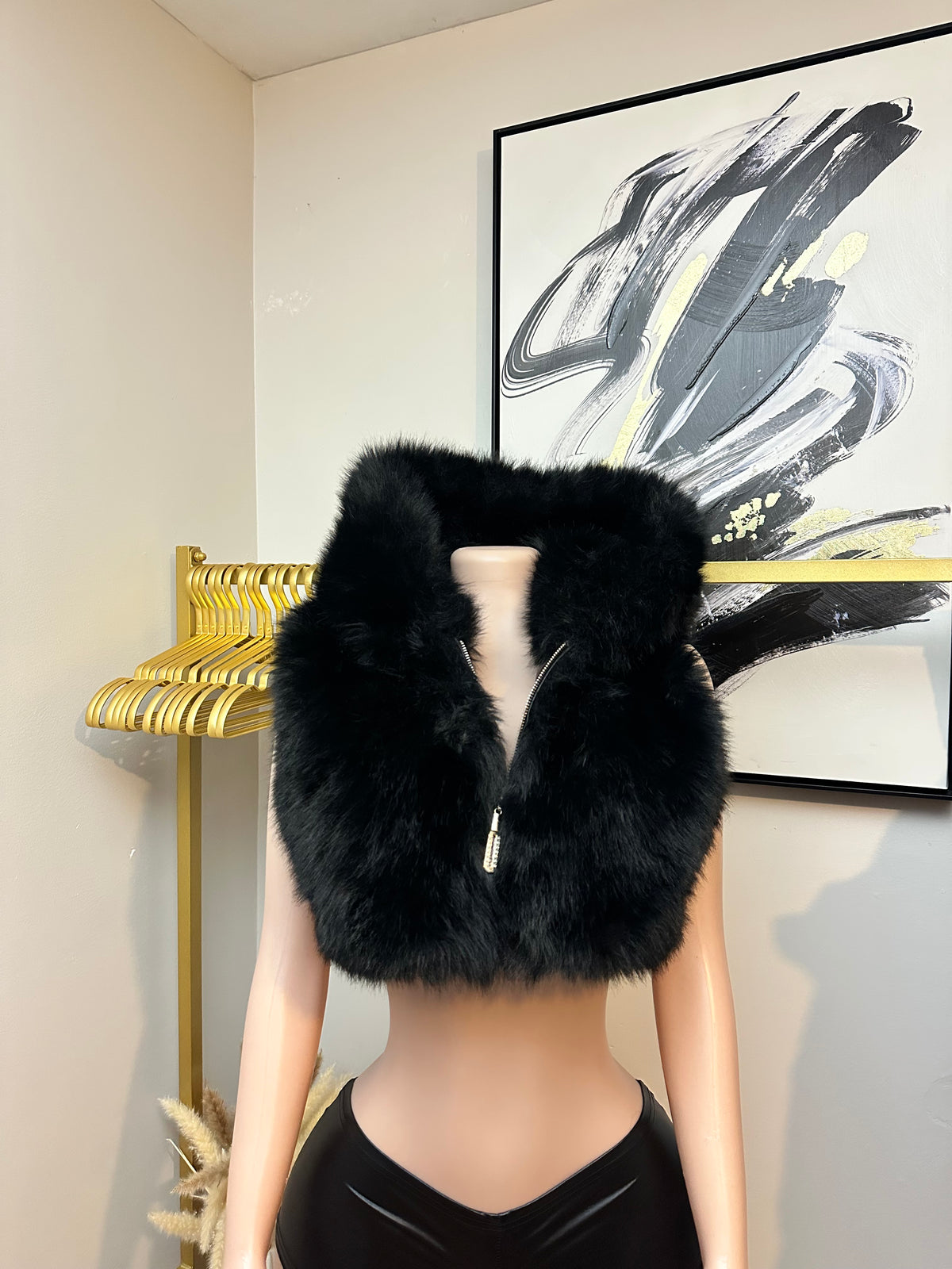 Cropped Fur Jacket
