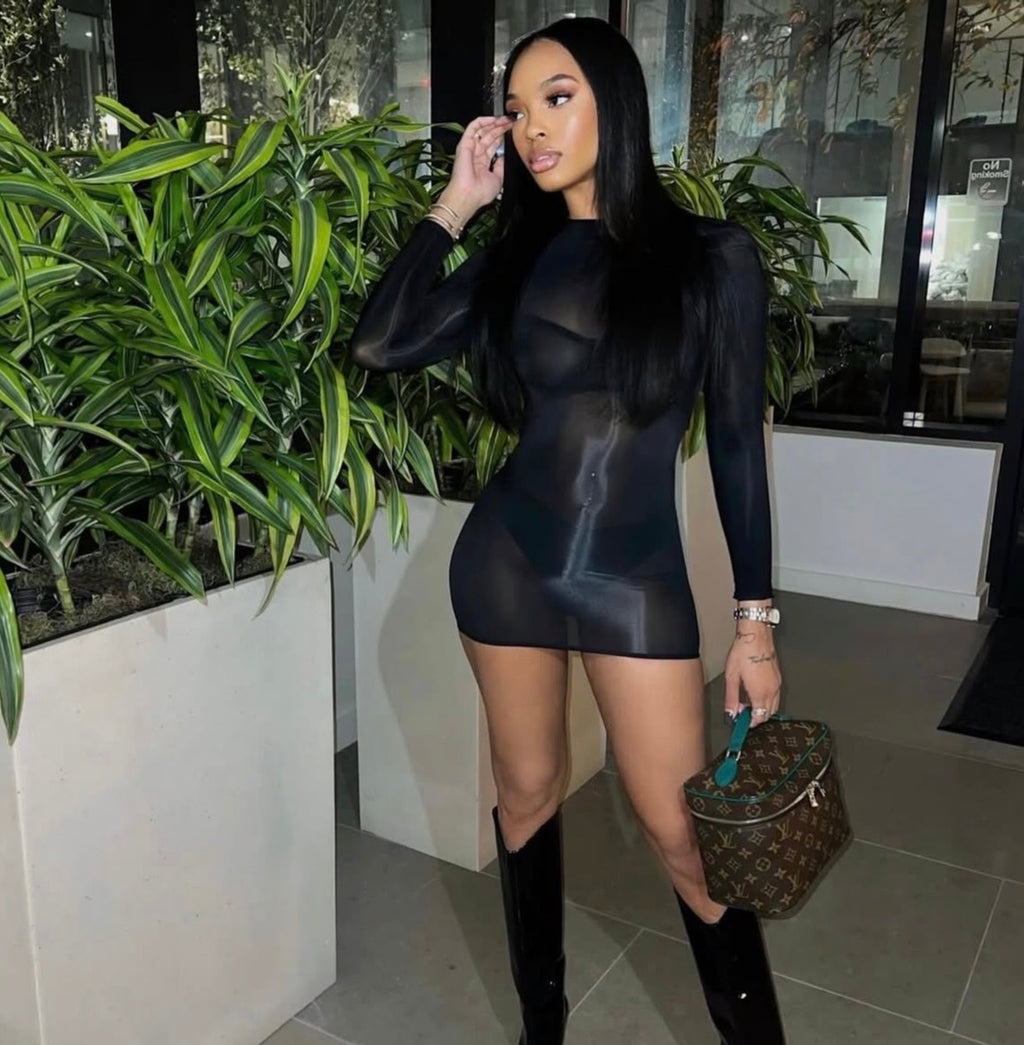 Lexi Mini Mesh Dress- Popular