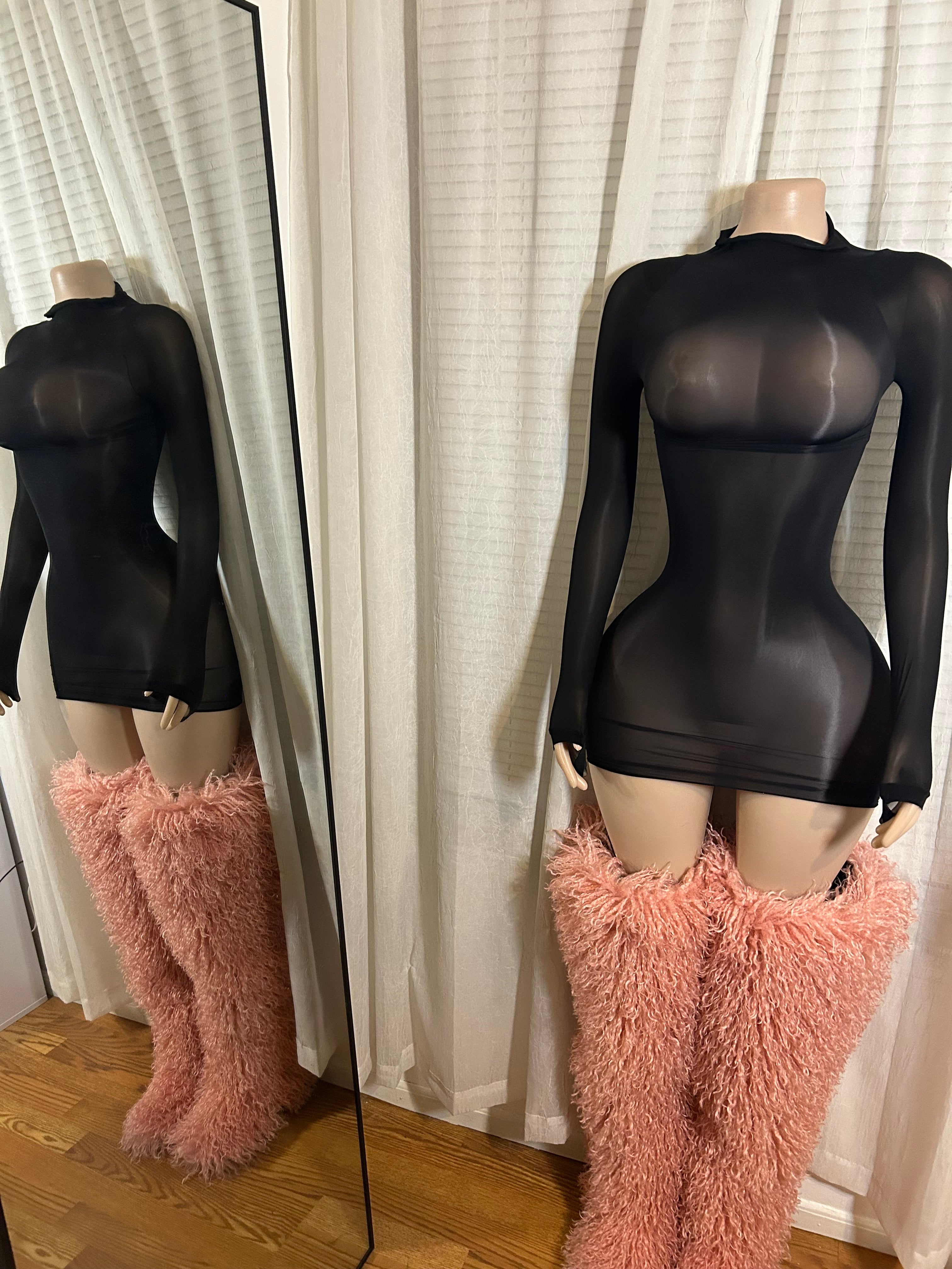 Luxury Thigh High, Fur Boots -Pink