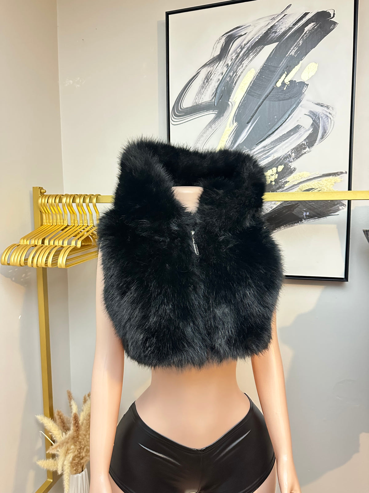 Cropped Fur Jacket