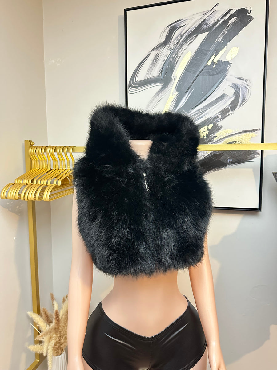 Cropped Fur Jacket