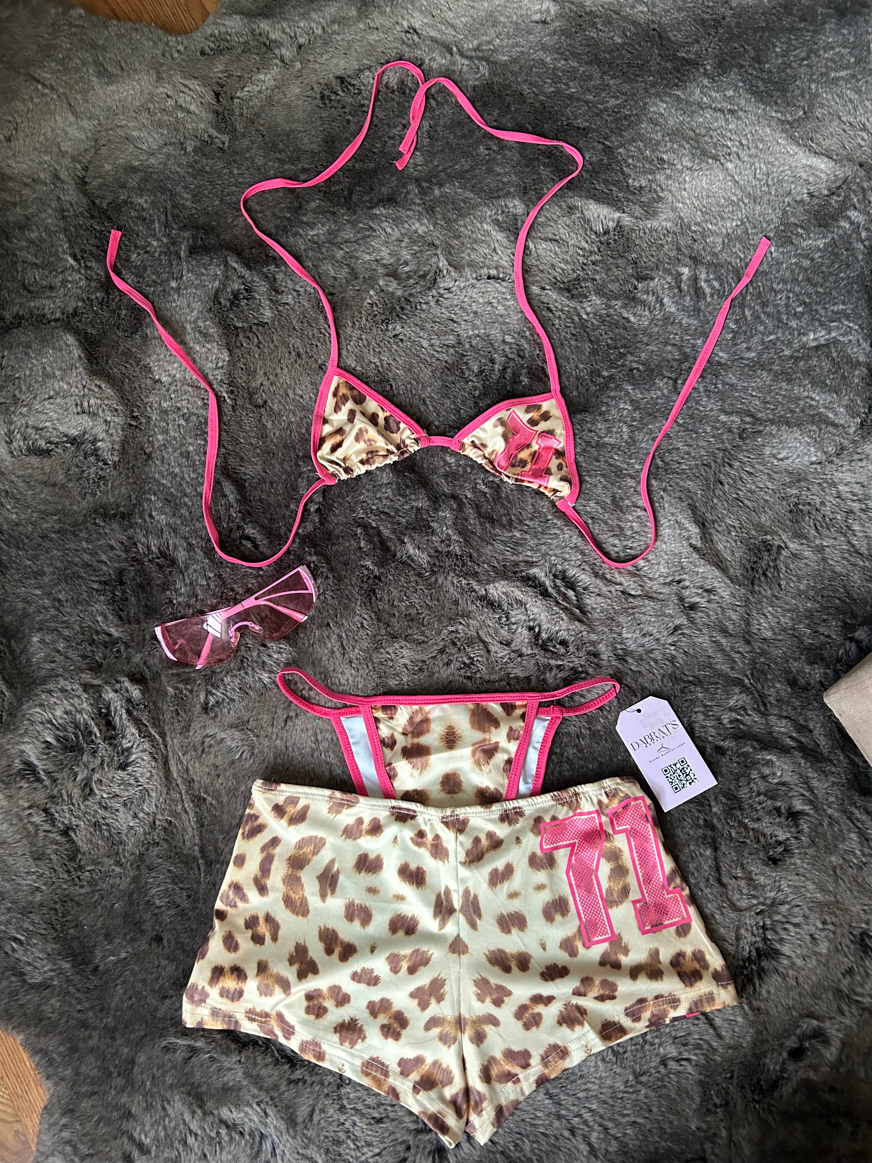 Leopard Swimsuit Set