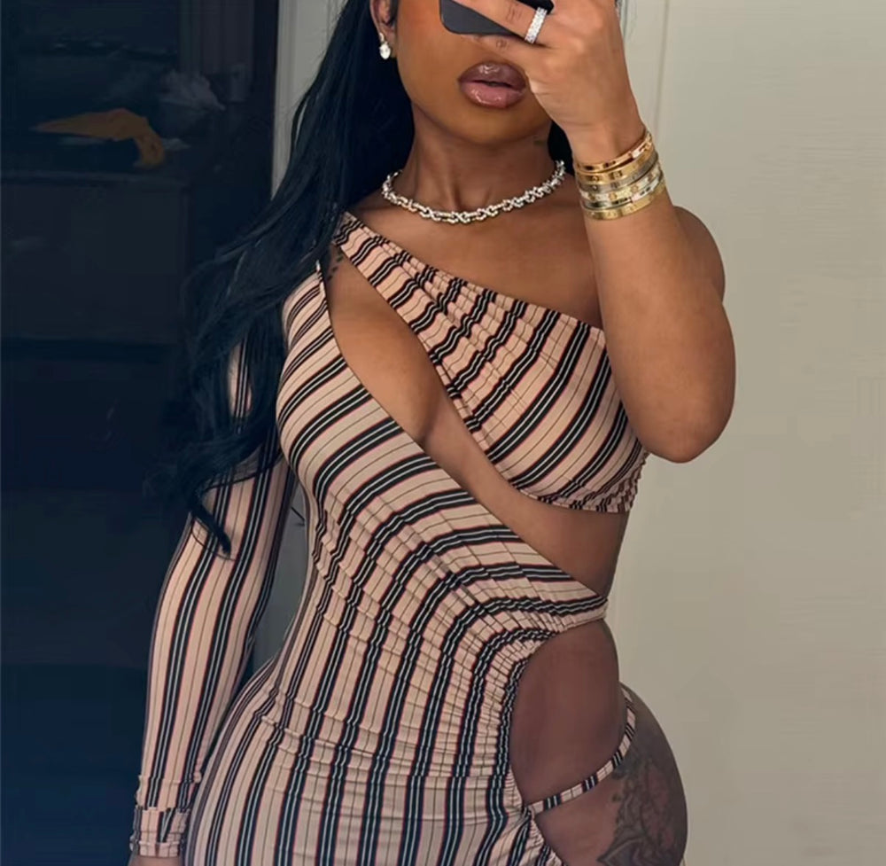 The After Hours Striped Jumpsuit