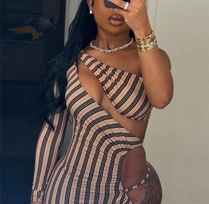 The After Hours Striped Jumpsuit