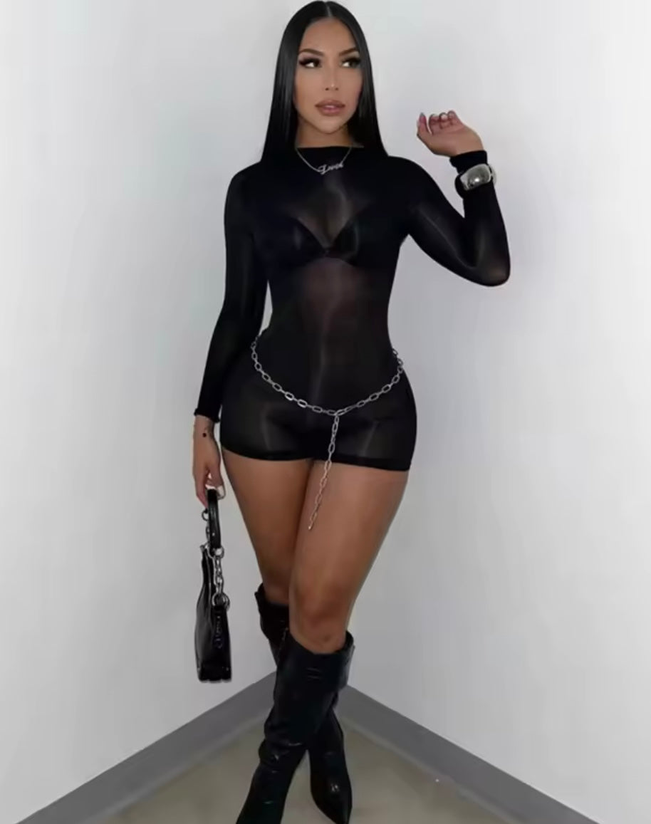 Mesh Romper-Trending! Crowd Favorite