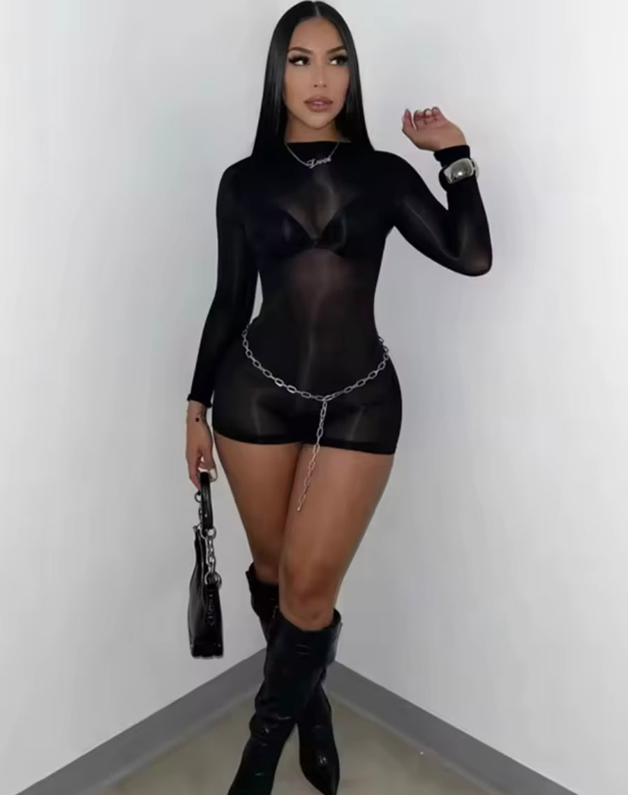 Mesh Romper-Trending! Crowd Favorite