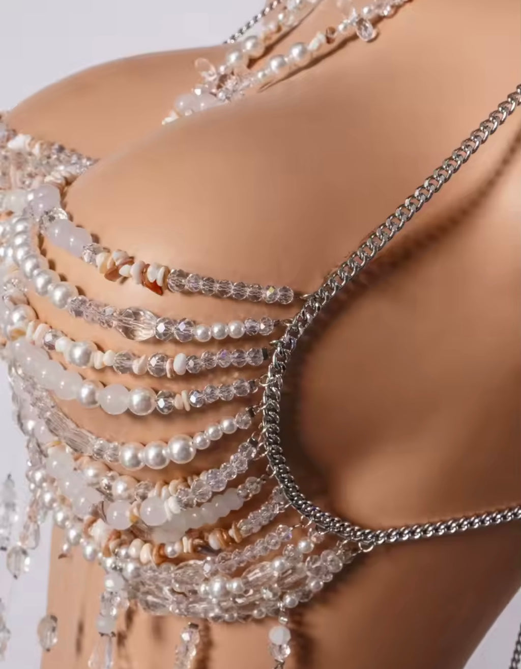 Crystal Halter Beaded Top- New Arrivals
