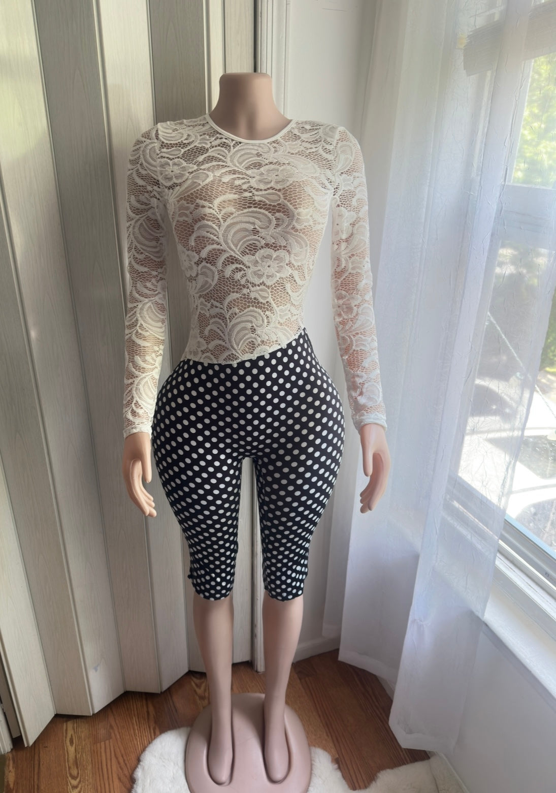 Laced Polka Romper- New Arrivals