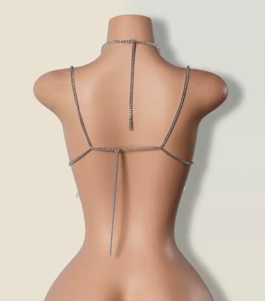 Crystal Halter Beaded Top- New Arrivals
