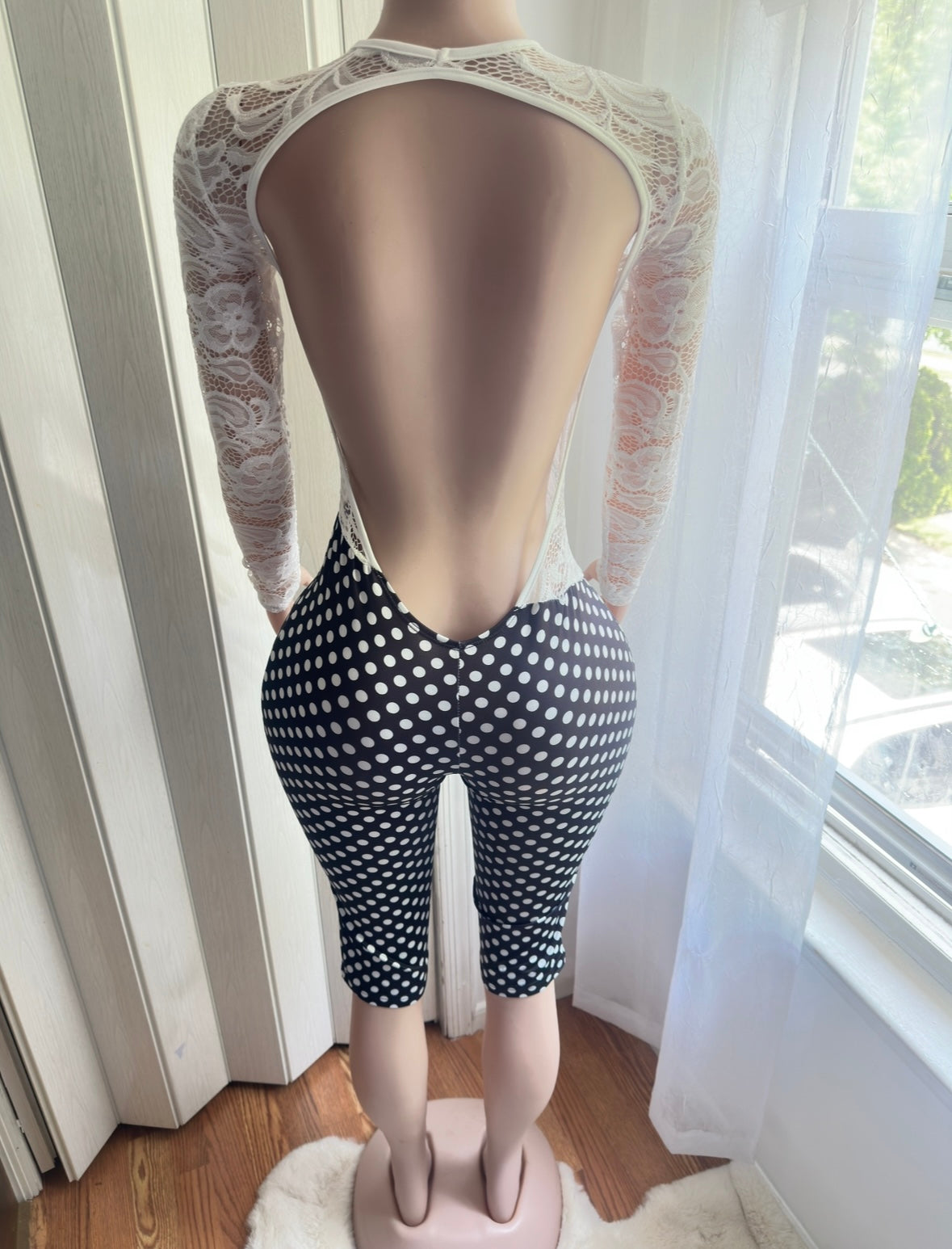 Laced Polka Romper- New Arrivals