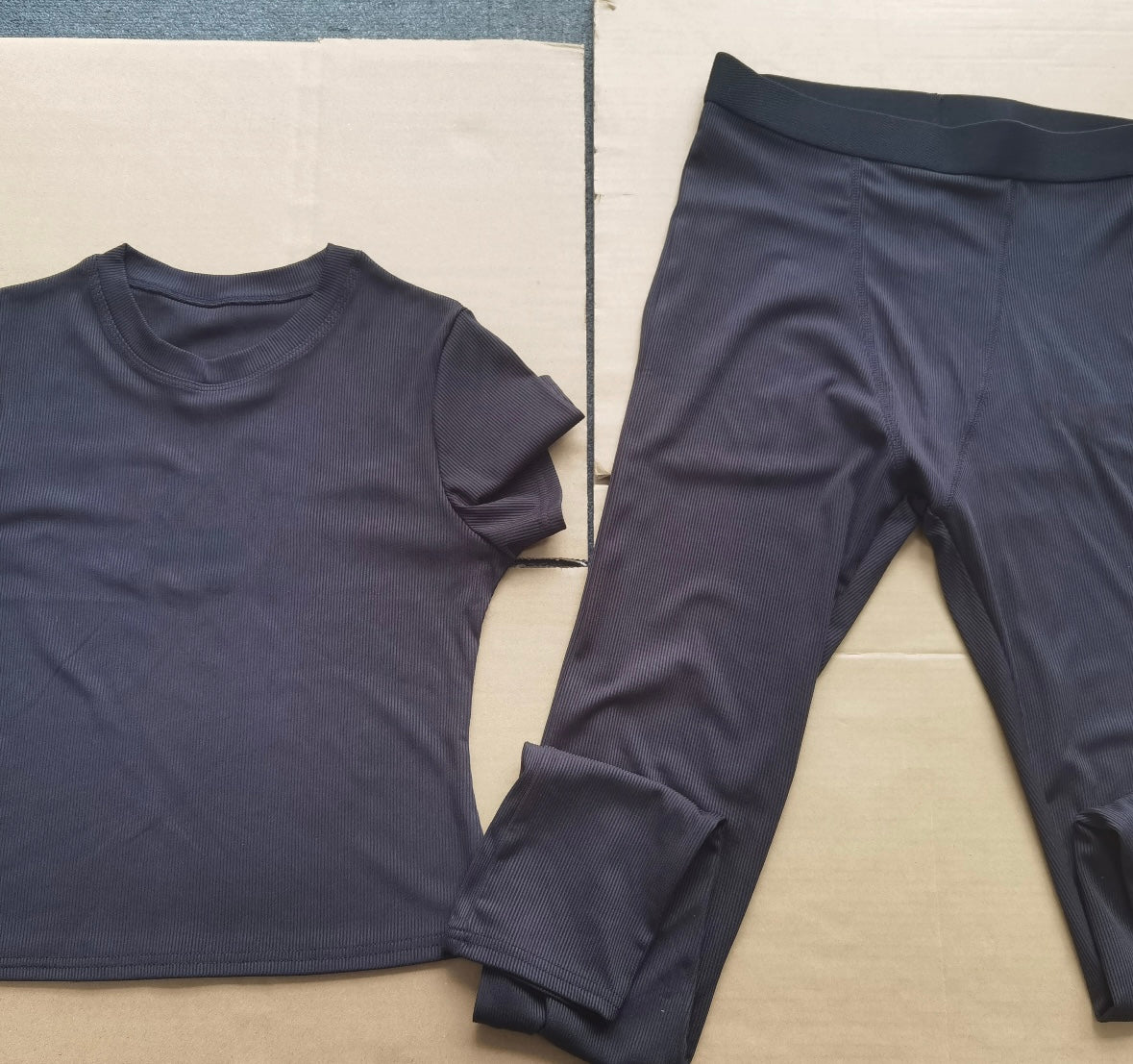 Crew Neck Short Sleeve/ Ribbed Leggings CLEAN OUT SALE!