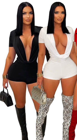 Girls' Night Out Low Cut- Romper