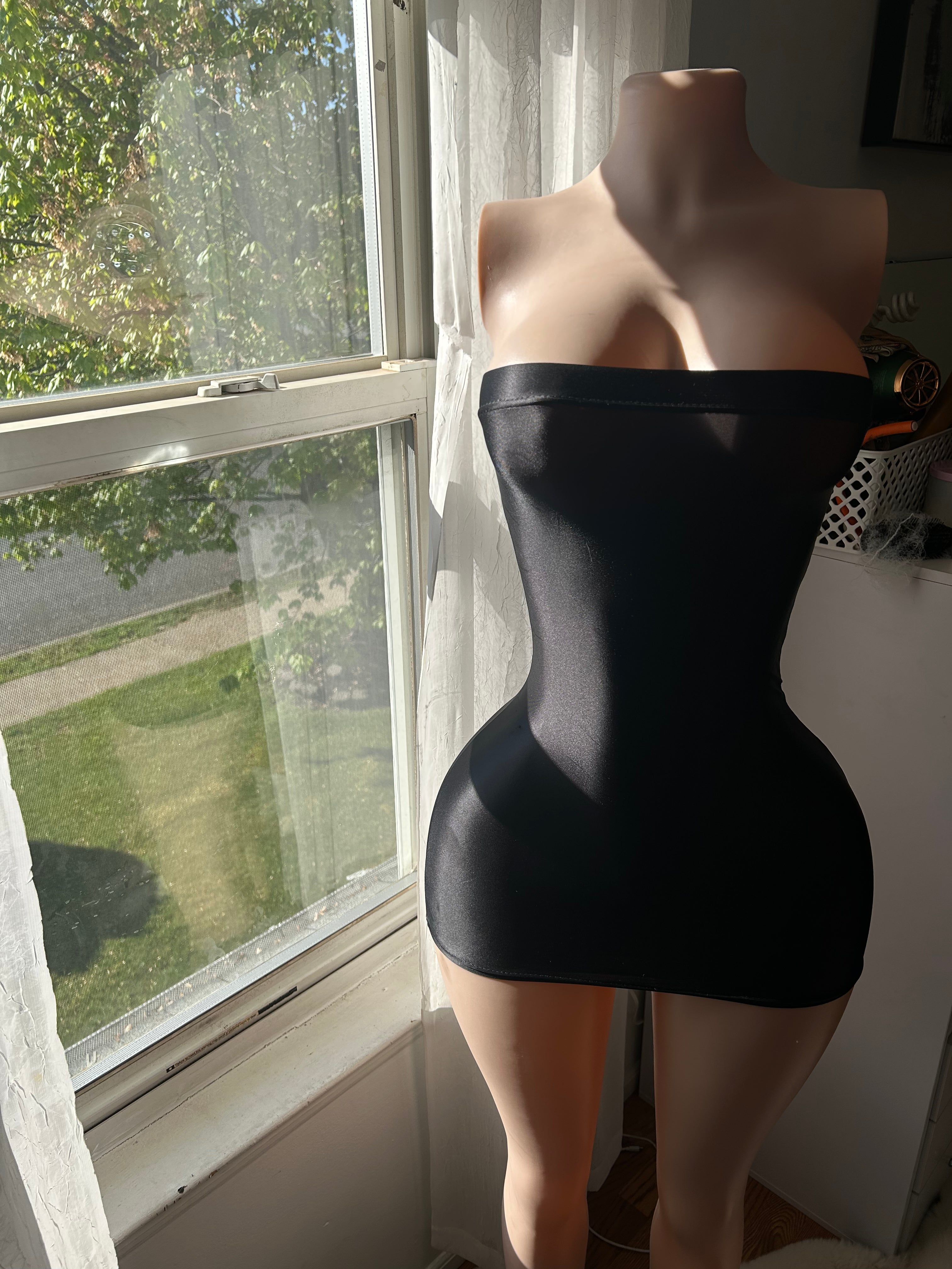 Black Silk Tube Dress- New Arrival ￼