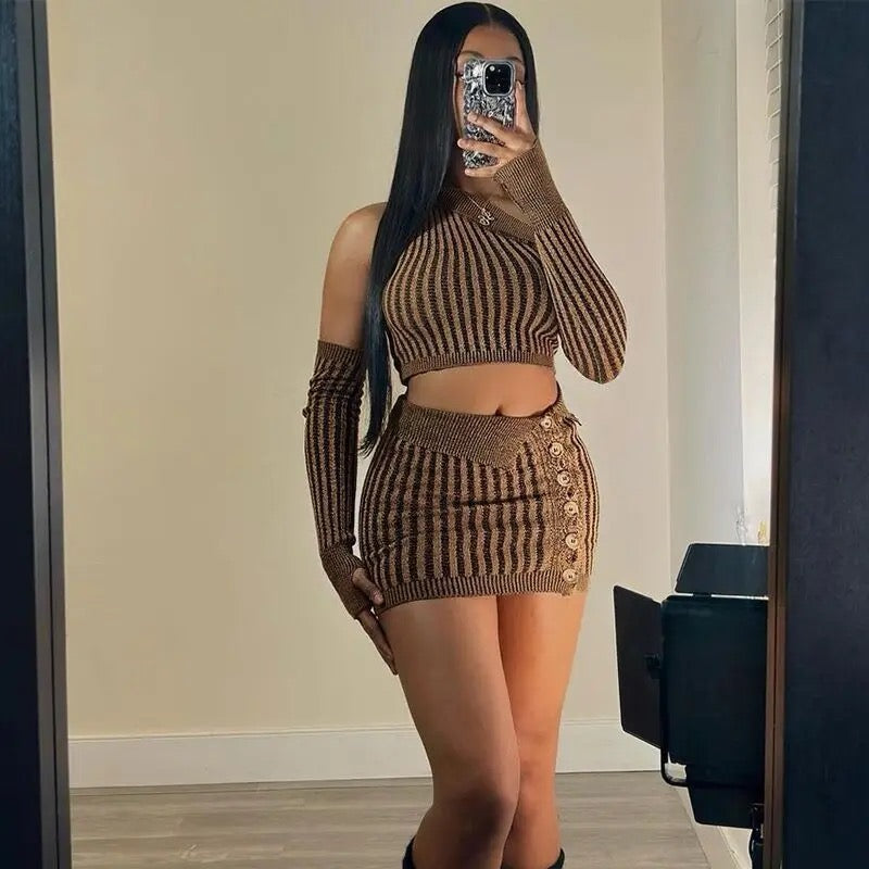 Chocolate Melt Skirt Set- - SALE CLEAN OUT!