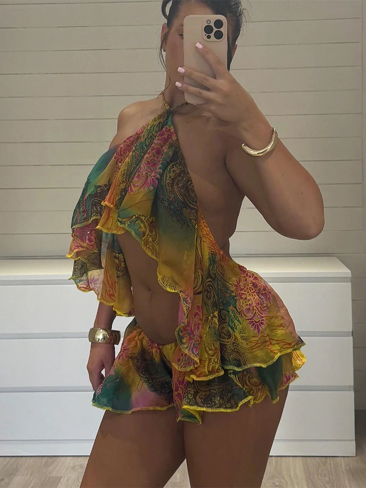 Halter Ruffles Set - New Arrivals